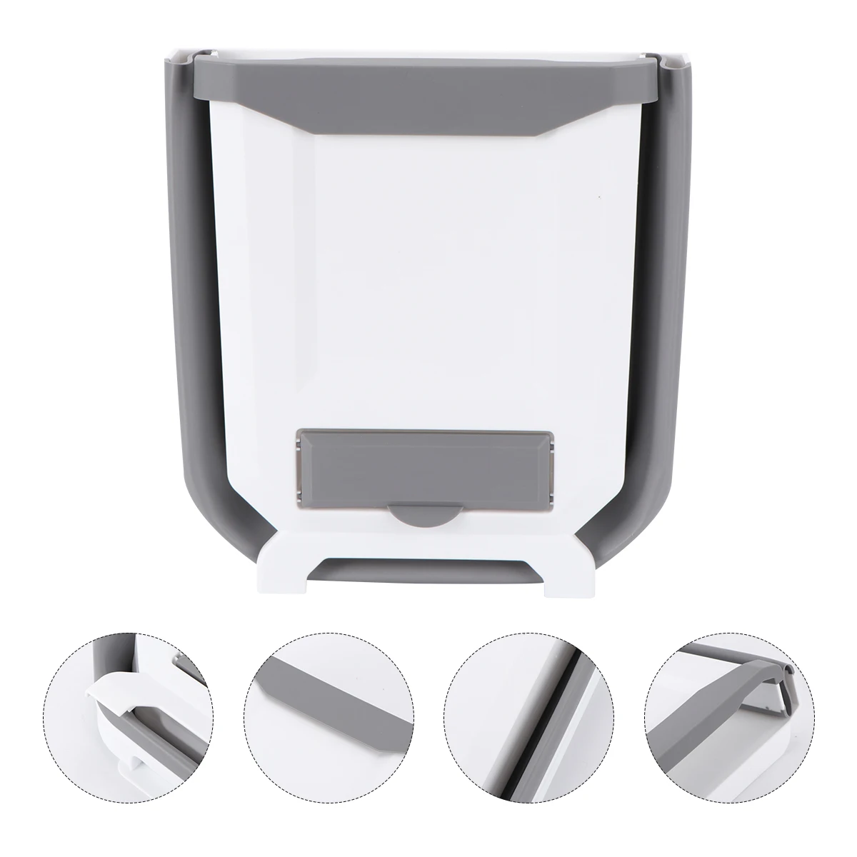 

Wall Trash Can Foldable Storage Bin Kitchen Hanging Container Rubbish Basket Small Tool Space Saver Premium Quality Smooth