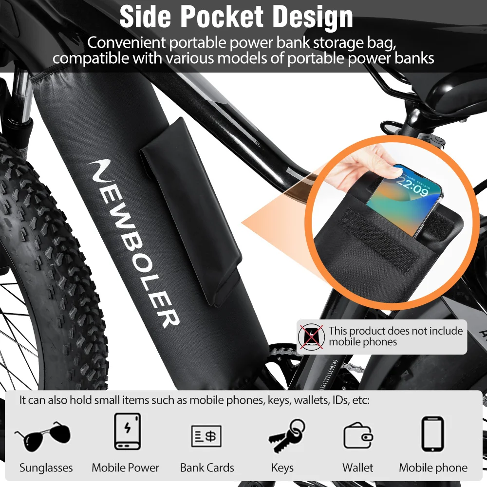 NEWBOLER E-Bike Battery Protective Cover USB Electric Heating Waterproof Electric Bike Battery Bag Suitable For Most Car Models
