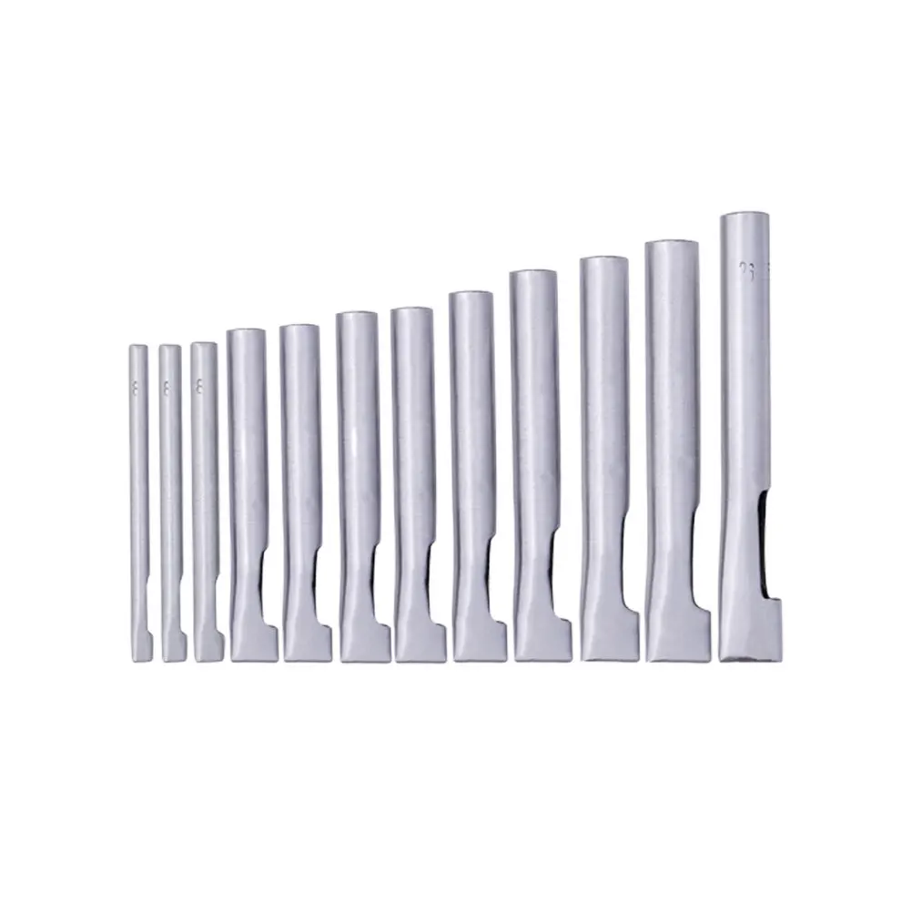 1 مجموعة المهنية البيضاوي أداة تخريم عدة 2x6 مللي متر-5x26 مللي متر دائم DIY بها بنفسك لوازم متجر المنزل الفضة حزام ثقب لكمة