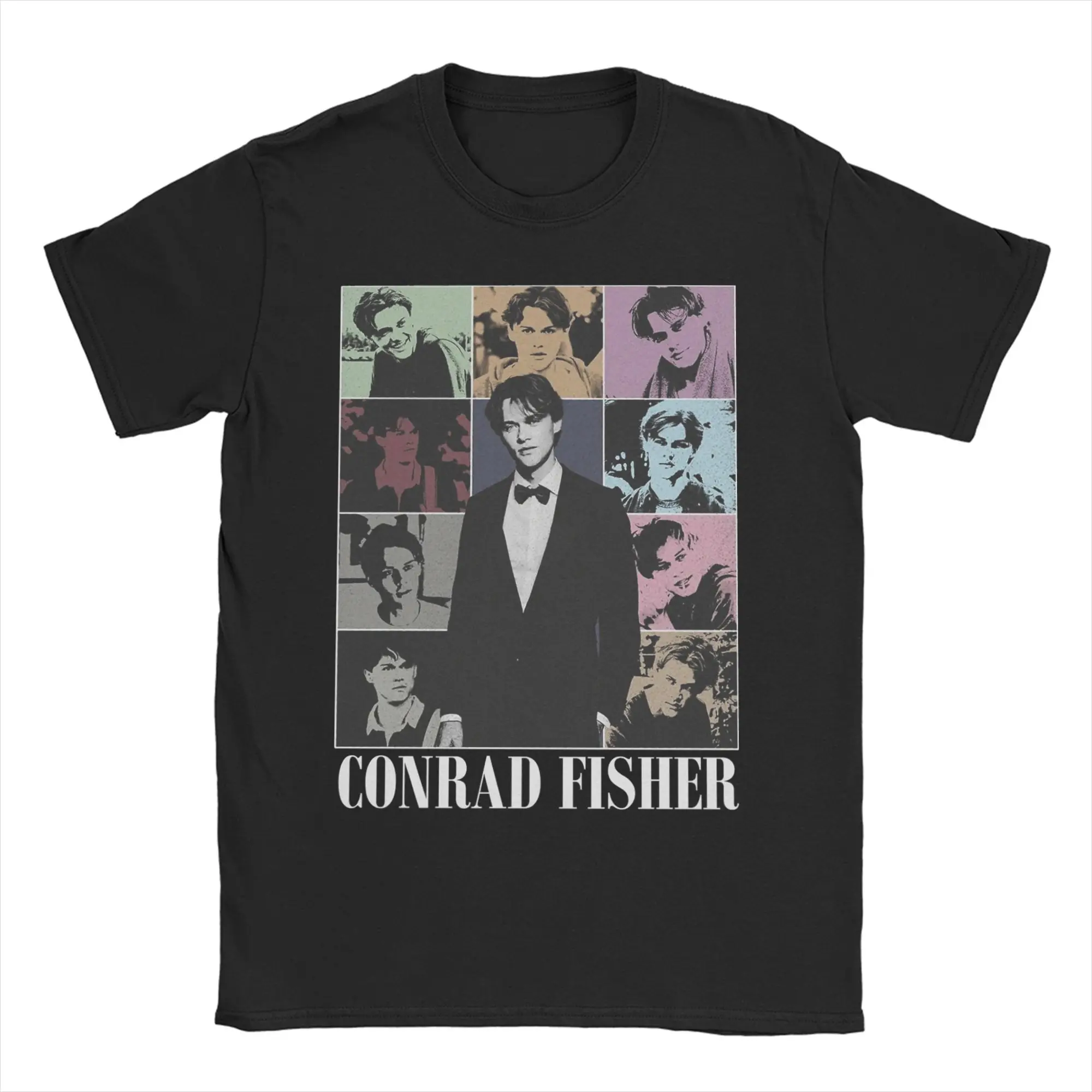 الرجال النساء تي شيرت خمر جولة كونراد الصيف تحولت جميلة القطن تي شيرت قصير الأكمام تي شيرت الياقة المستديرة القمم