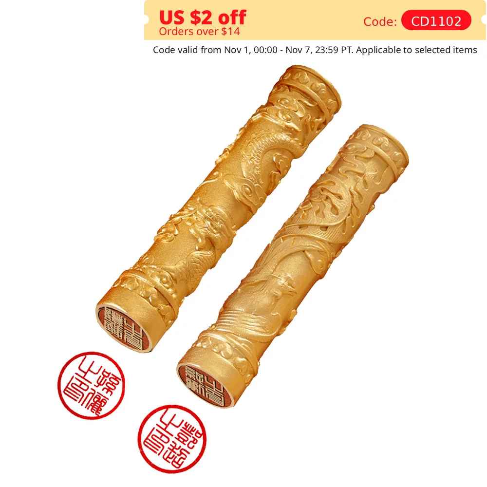 

Custom Dragon Phoenix Stamp Metal Seal Hanko Stamps Calligraphy Painting Name Stamps Couple Wedding Gifts