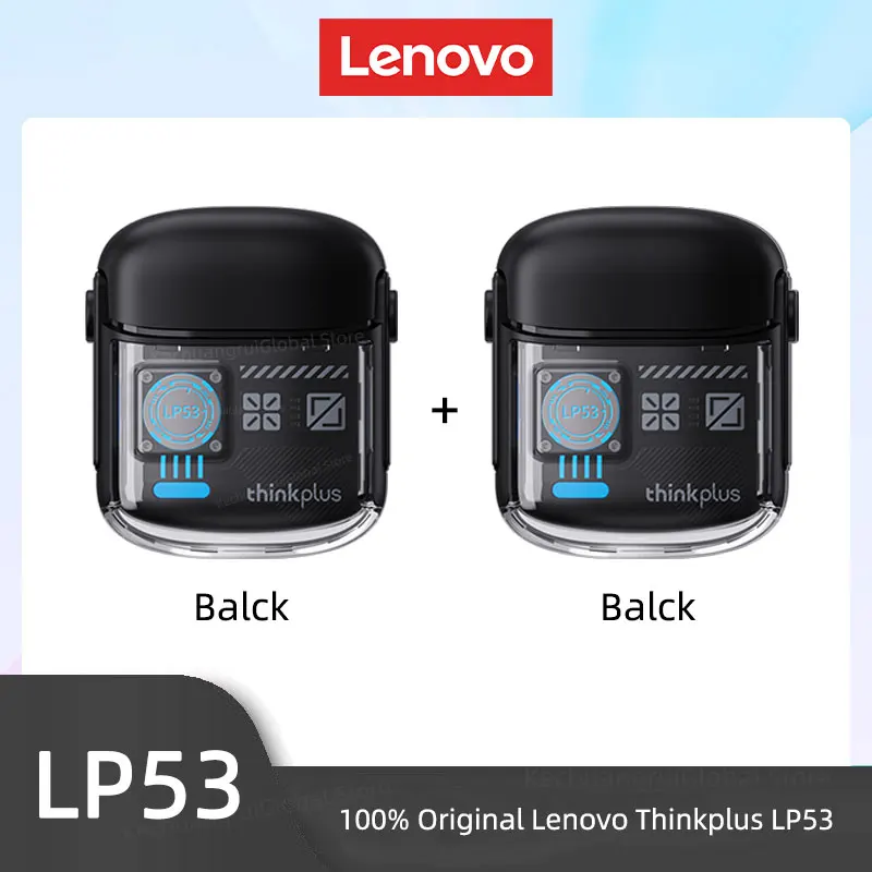 Lenovo LP53 Wireless Bluetooth 5.4 Earphones Mechanical Design Gamer Headset TWS Noise Reduction Sports Earbuds Long Standby New