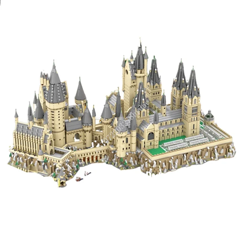 19371 PCS MOC Medieval Castle Building Block Model Hogwart\'s Castle Epic Extension Brick DIY Assembly Toy For Child Holiday Gift