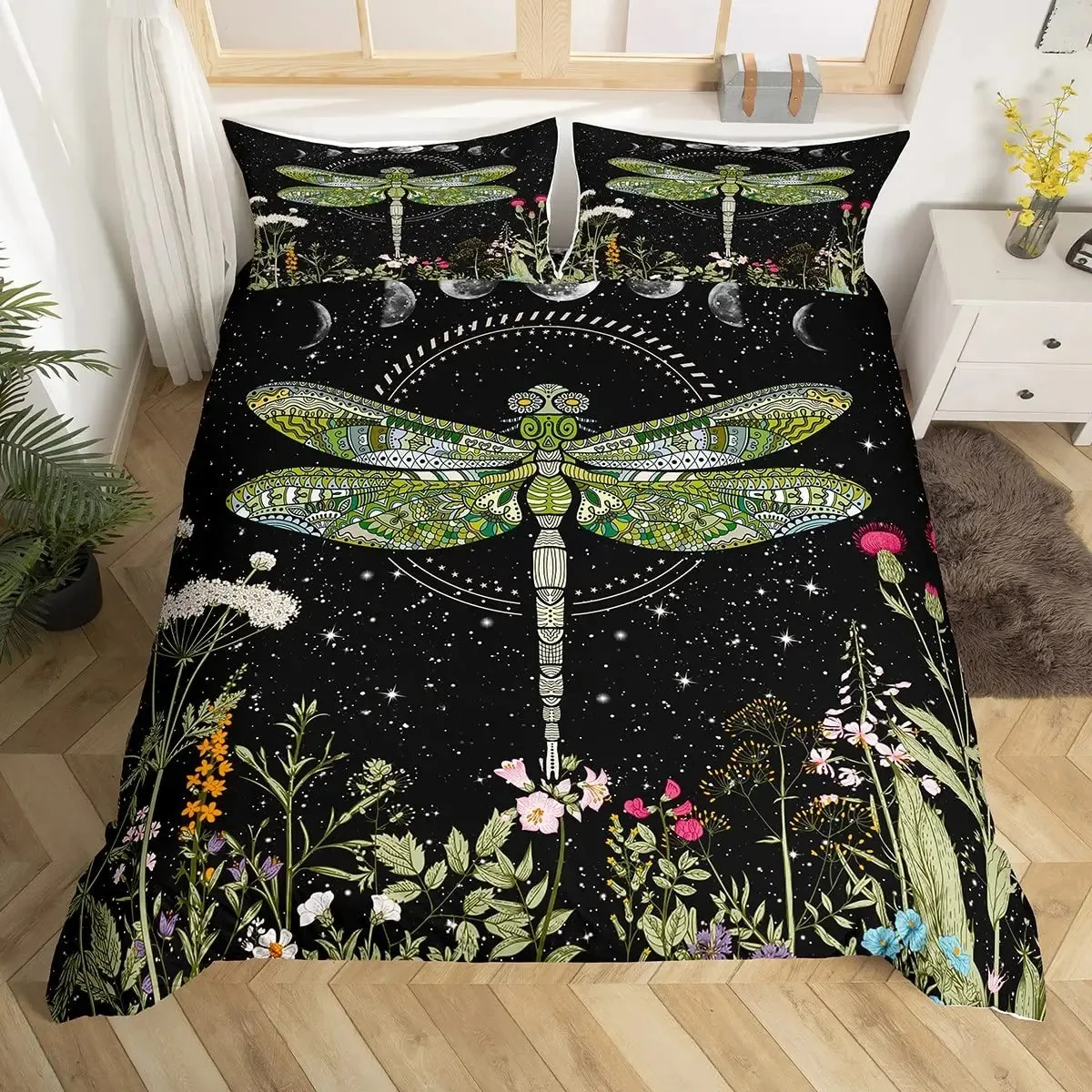 

Dragonfly Comforter Cover Queen Size Bedding Set For Kids Boy Girl Room Decor Duvet Cover Set Quilt Cover Full King Size