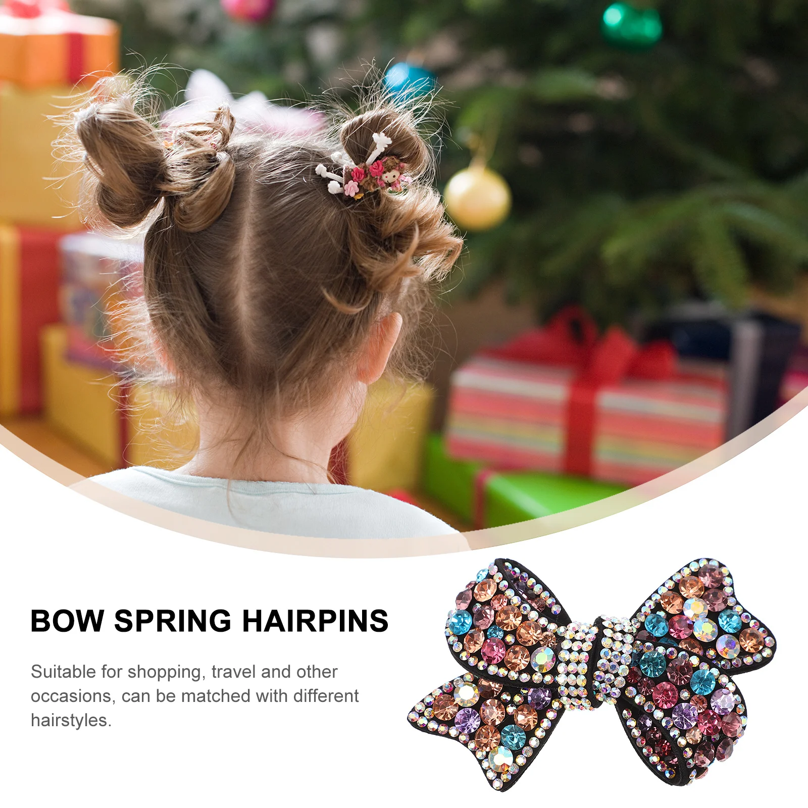 

Rhinestone Clip Accessories Rhinestone Hair Clips Pu Elegant Hair Accessory Women Fashion Barrette Bow Headdress