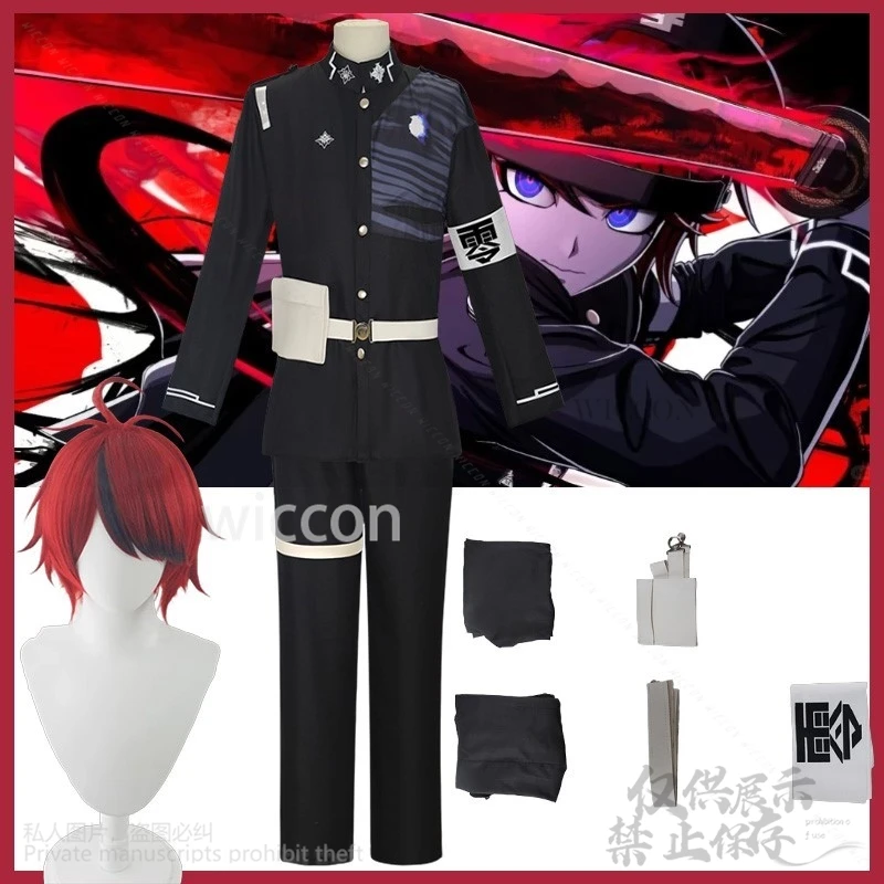

Anime The Hundred Game Line Cosplay Sumino Takumi Black Costume DK School Uniform Gothic Horror Halloween Party Suit Customized