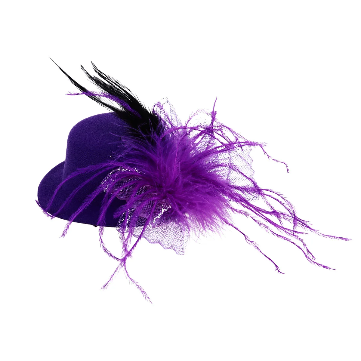 Hat Hair Clip Delicate Hair Barrettes Stylish Hair Unique Hair Accessories for Party Banquet (Purple)