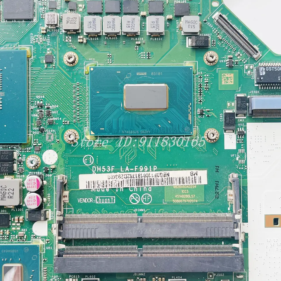 DH53F LA-F991P For Acer Predator PH315-51 Laptop Motherboard