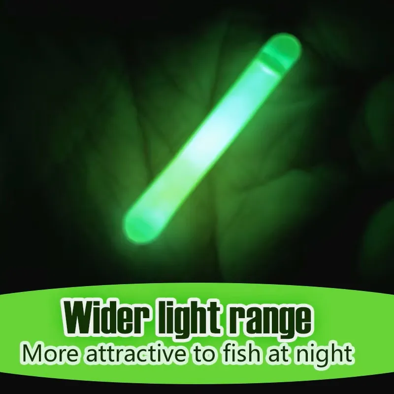 9 km Angel-Leuchtstäbe für Bobber, 25–100 Stück, fluoreszierende Angelschwimmer, Leuchtstab, Schwimmer, Terminal Tackle und Zubehör – Detail 2