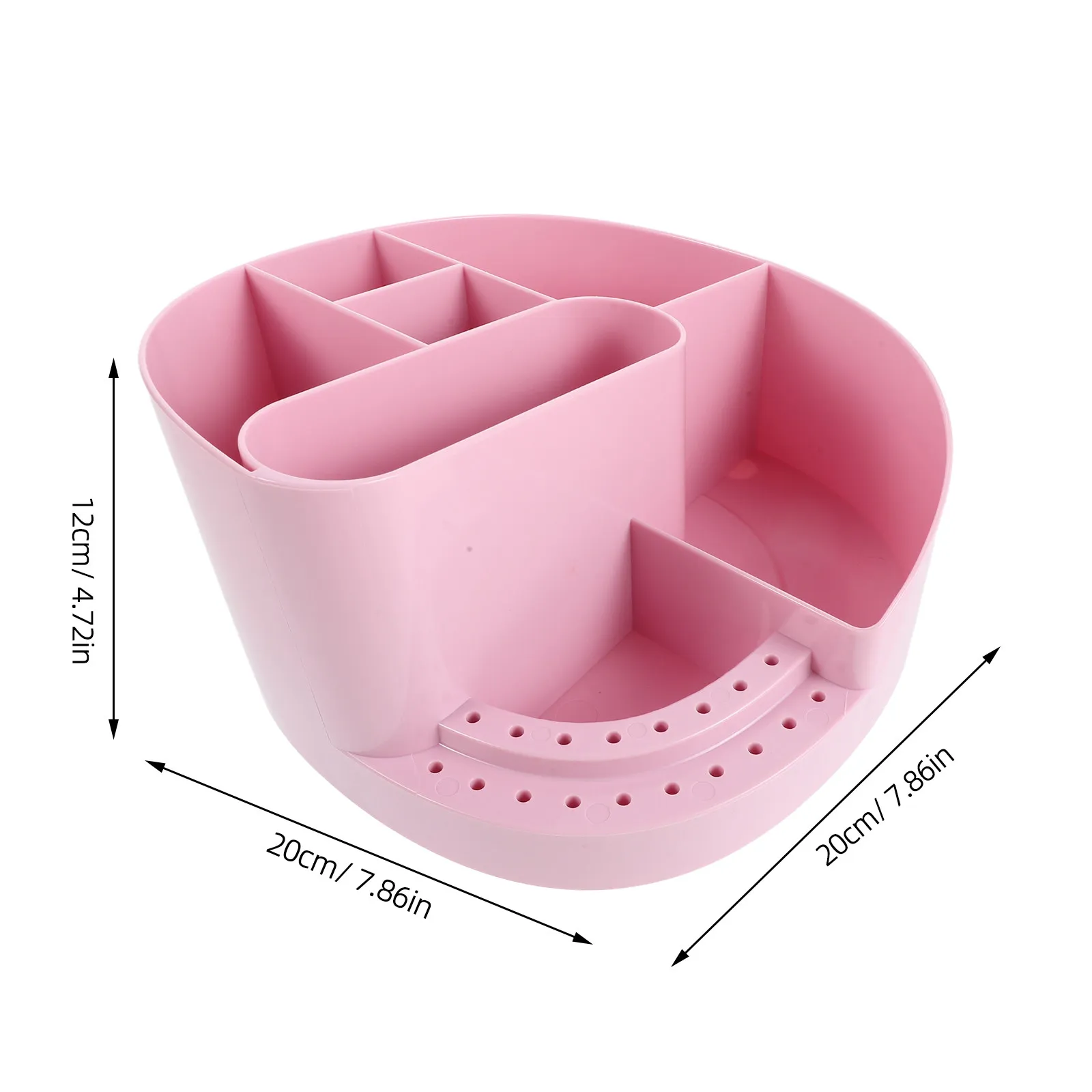 Nail Organizer Storage Box 7 Compartments Plastic Manicure Tools Holder Drill Bit Organizer Nail Tech Desk Storage Case Salon view 5