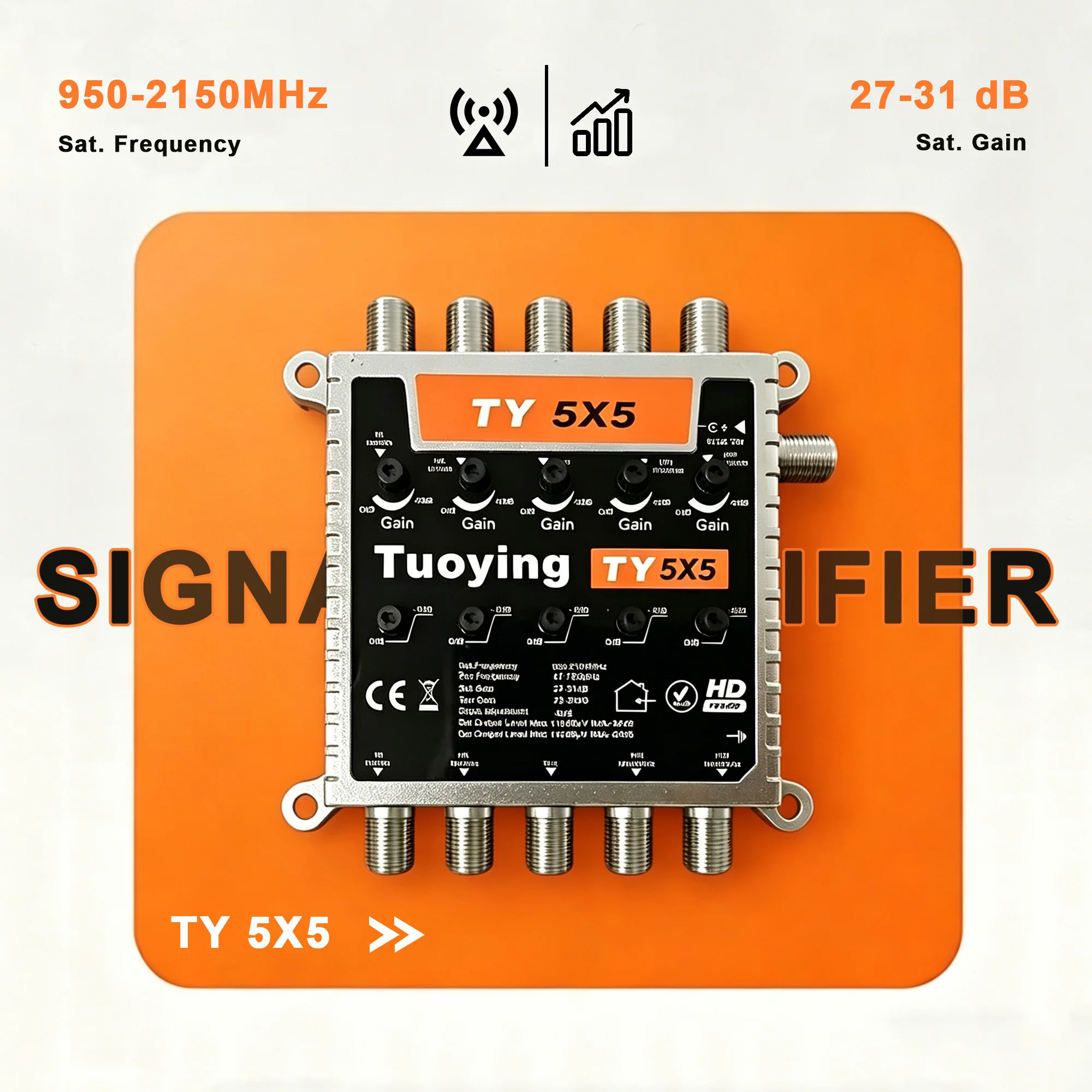 

Усилитель спутникового сигнала 5x5, усилитель ТВ-сигнала
