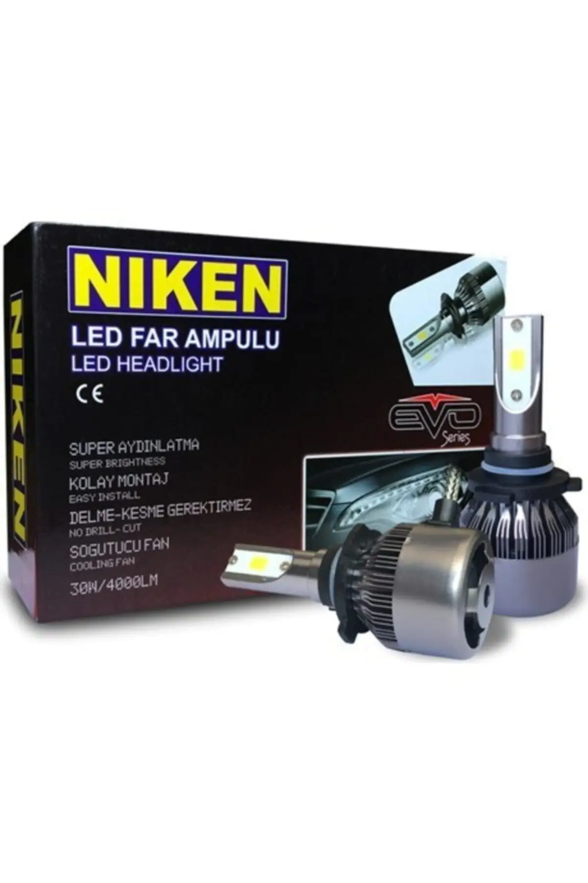 

Niken H4 Evo Series Led Xenon 6000k White 12v 30w 8000 Lumens