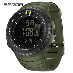 SANDA Top Brand G style Military Sport Outdoor orologi da uomo LED Digital Waterproof orologio da polso da uomo Diving cronometro sveglia