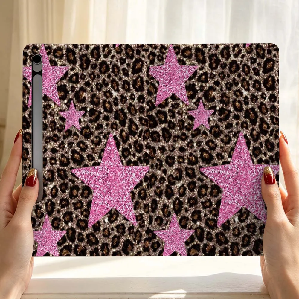 Cartoon Red Lipstick Glitter Drip For Samsung Galaxy Tab S11 S10 S9 S8 S7 S6 A9 A8 A11 Lite FE Plus Pen Tray Tablet Case Soft