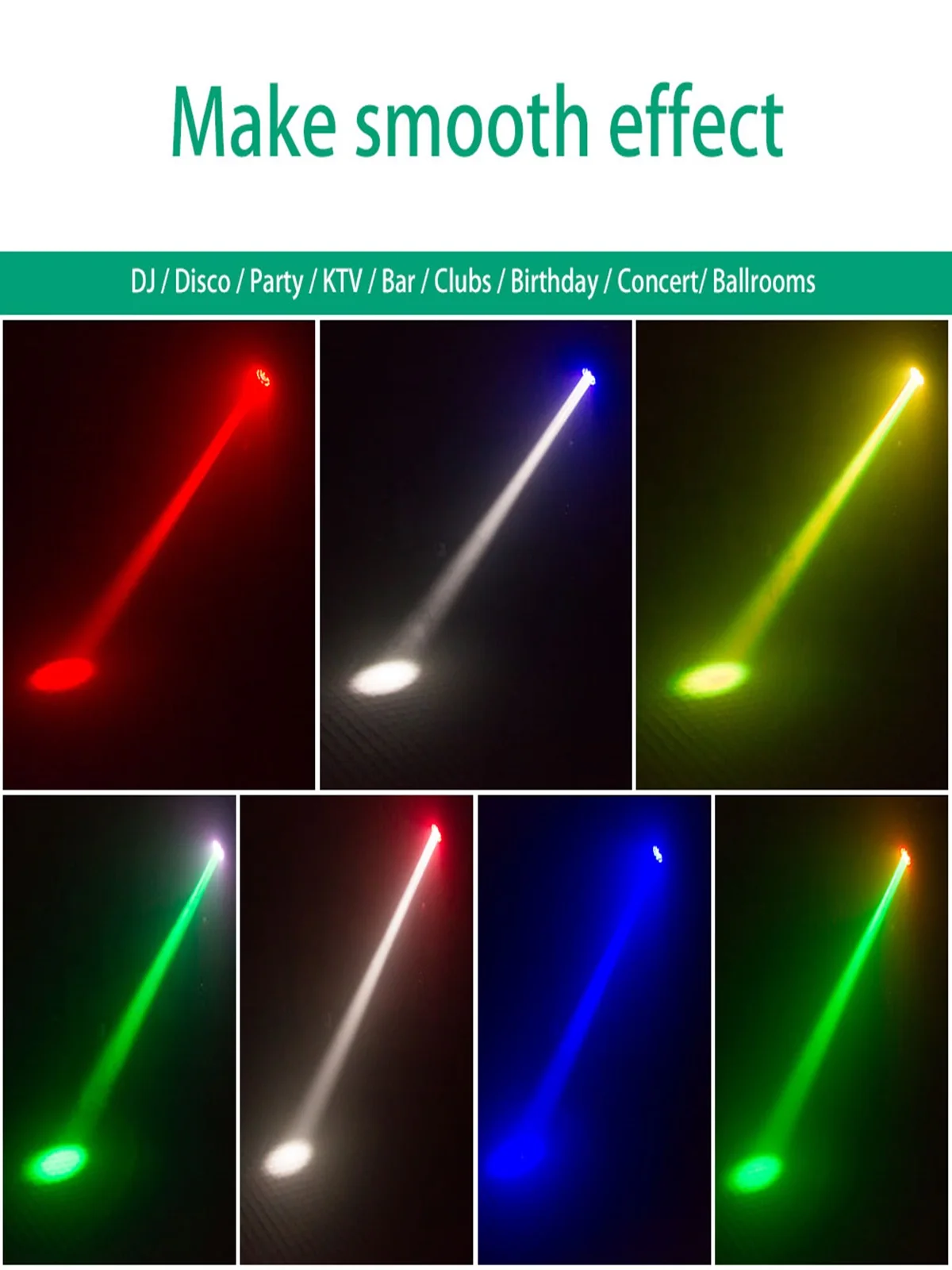 Yiflamefly 4 Stück 60W Par-Scheinwerfer RGBW LED Pinspot-Leuchten mit Linearer Dimmung DMX Bühnenbeleuchtung für Hochzeit Party Bar KTV Nachtclub