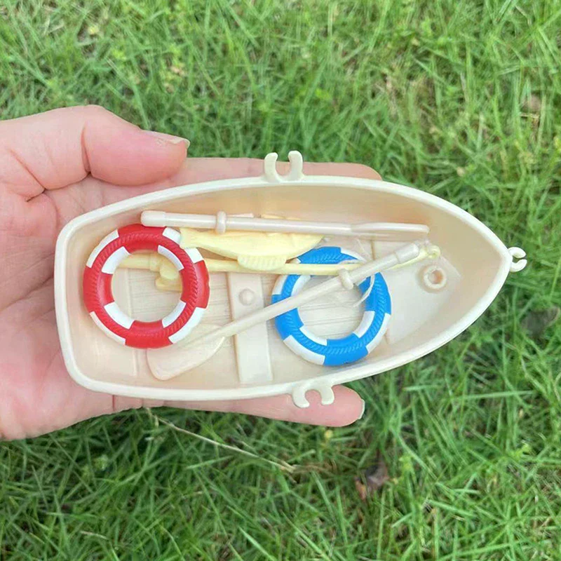 1 Zestaw Prezentów dla Dzieci Nowy Plastikowy Model Łodzi Rybackiej Mini Symulowany Domek dla Lalek Ozdoby Miniaturowy Zestaw Łodzi Rybackiej