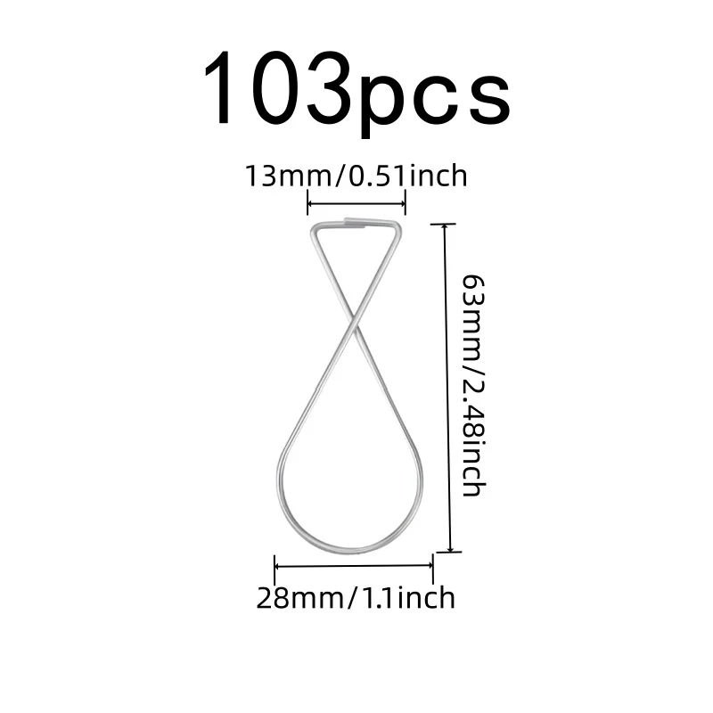 103 pcs Ceiling Grid Hangers, Fits Mineral Fiber Grid, Office Sign Hanging Wedding Venue Decor, Easy Install No Tools