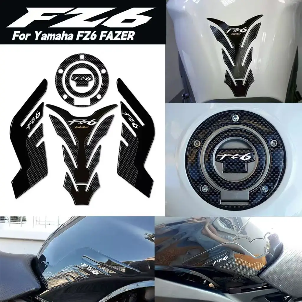 

Motorcycle Accessories Waterproof Protective Sticker 3D Epoxy Resin Protective Sticker For Yamaha FZ6 FAZER