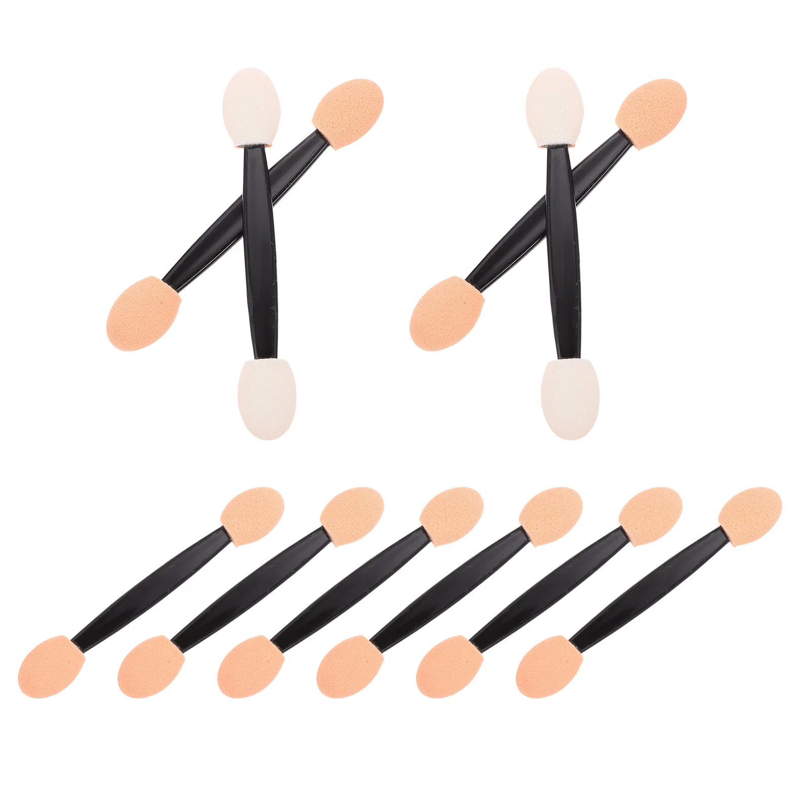 Applicatore bifacciale monouso per ombretto da 100 pezzi con punte in spugna di lattice per una miscelazione liscia Strumento per il trucco di lunga durata da 65 cm