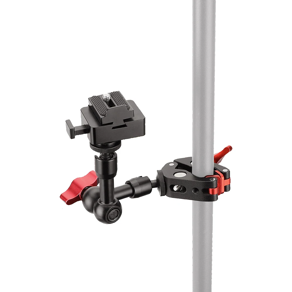 KIMRIG ปรับแขนมายากล5.5นิ้ว Articulating แขน Super Clamp Crab คีมคลิปสำหรับ Universal Monitor รองรับ