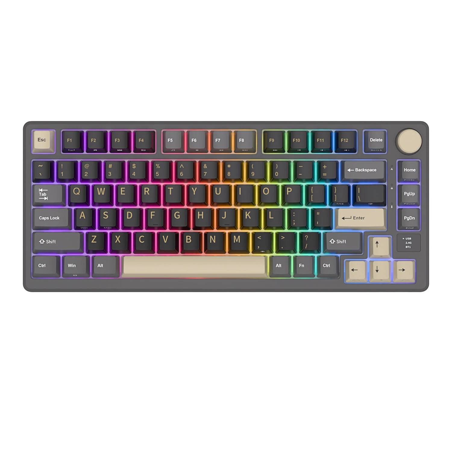 RK ROYAL KLUDGE M75 ゲームキーボード 81キー RGB ワイヤレス