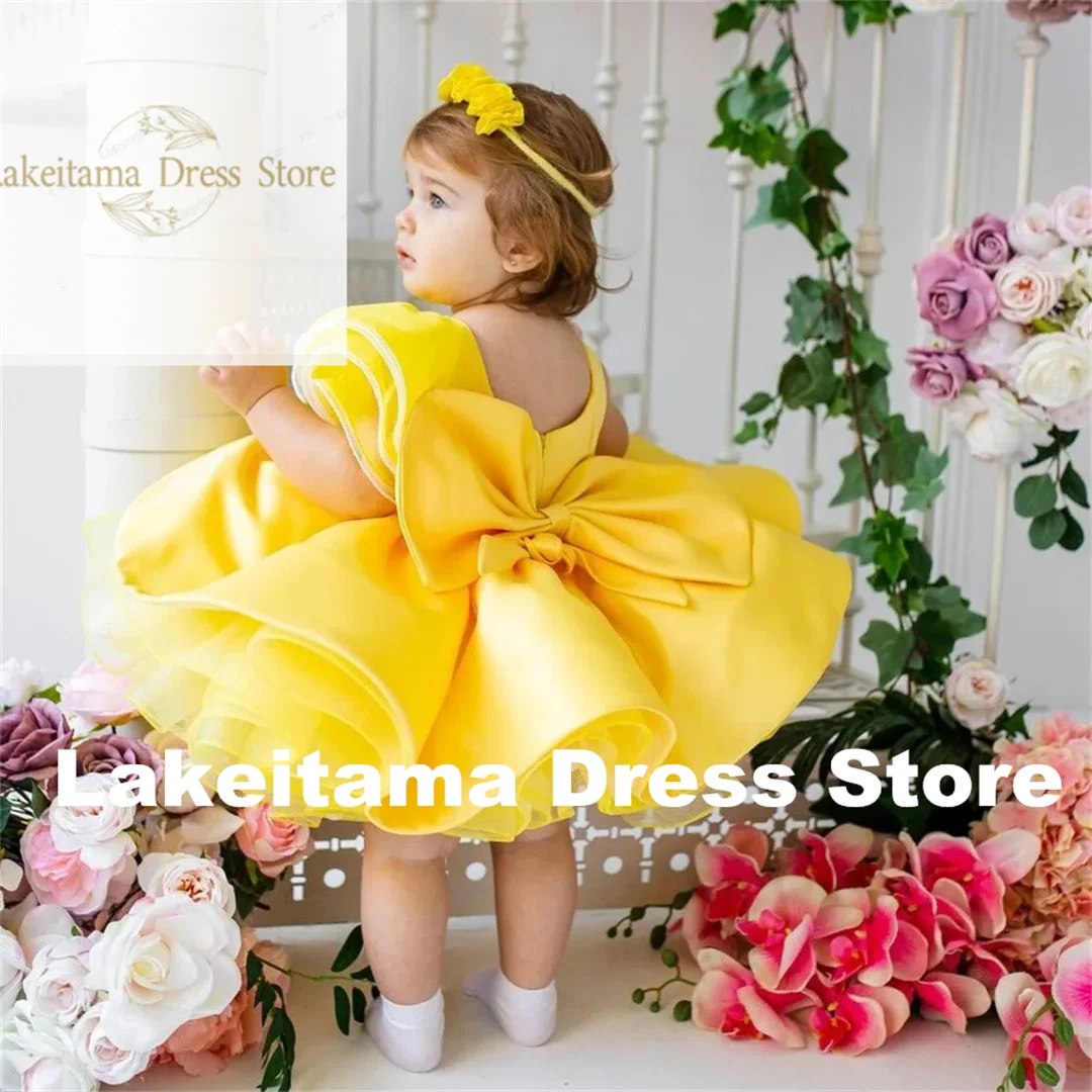 Customization Flower Girl Dresses For Wedding Tulle Princess Spaghetti Straps Pageant Birthday Gift First Communion Gowns