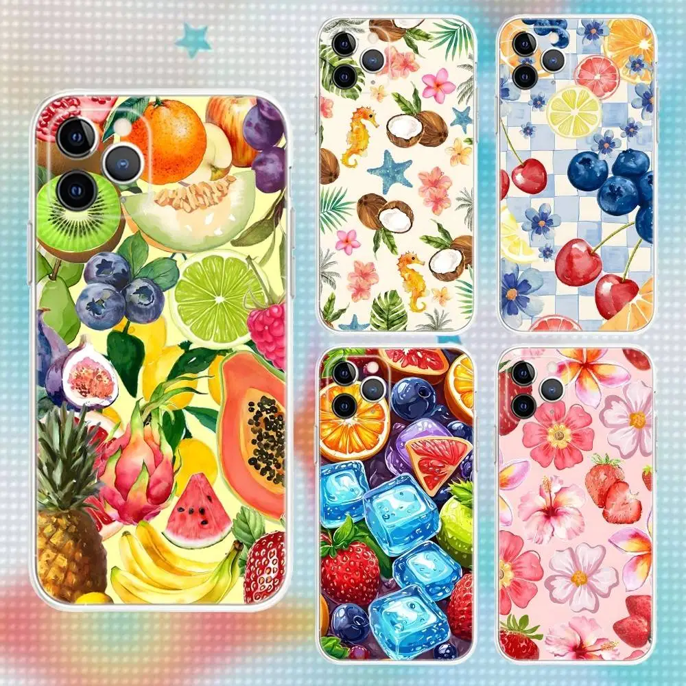 

Cute Fruity Juice Cocona Lemon Phone Case For iPhone 17,16,15,14,13,12,11 Pro,Max,Plus,Air,X,XS,XR,SE,Mini Transparent Soft
