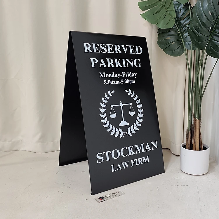 Commercial Advertising Stainless Steel a Board Sign Anti-Slip Customizable Sidewalk a Frame Sign for Restaurant Retail Store