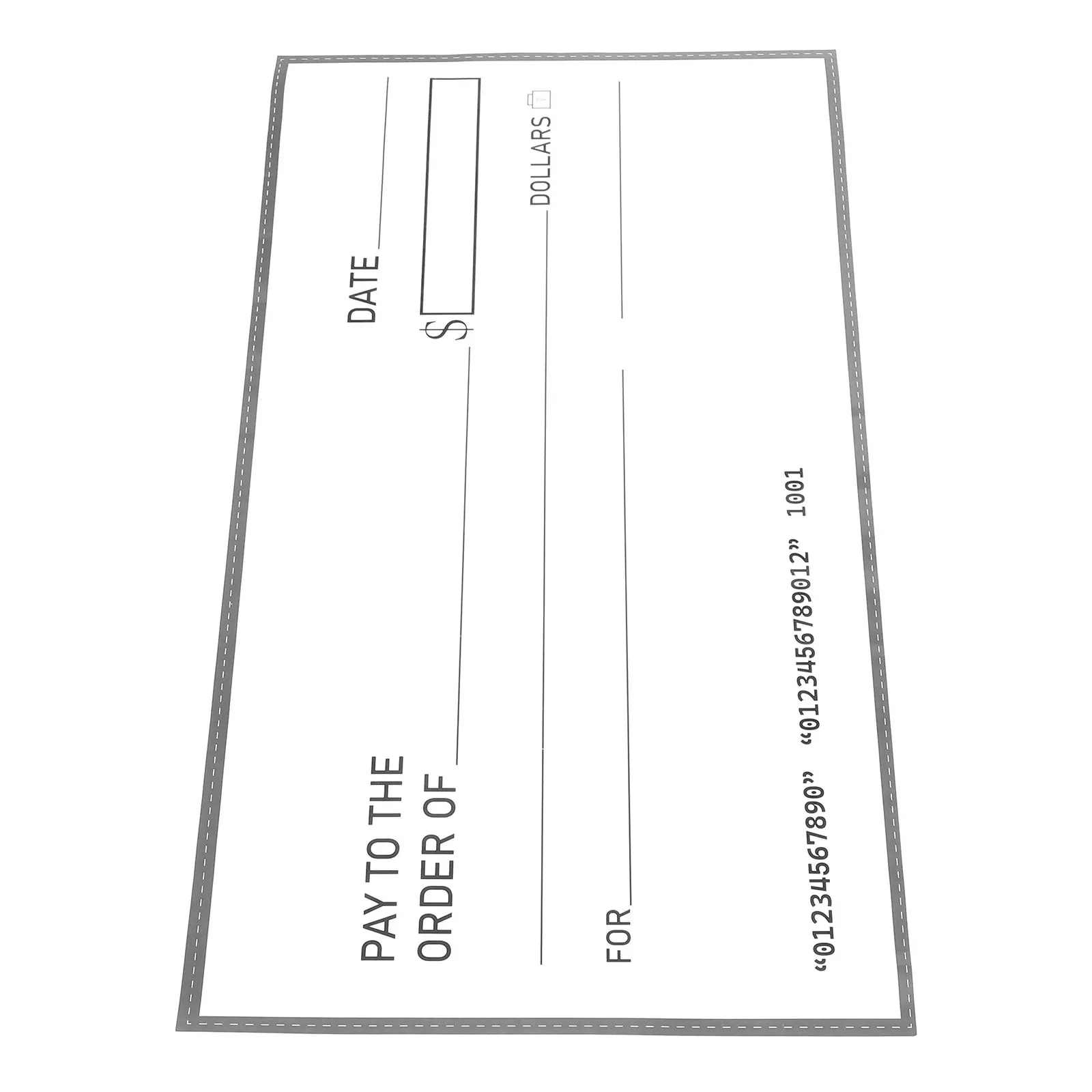 

Oversized Big Fake Check Dry Erase Waterproof Reusable Giant Presentation Board for Pranks Donations Awards Charity Events