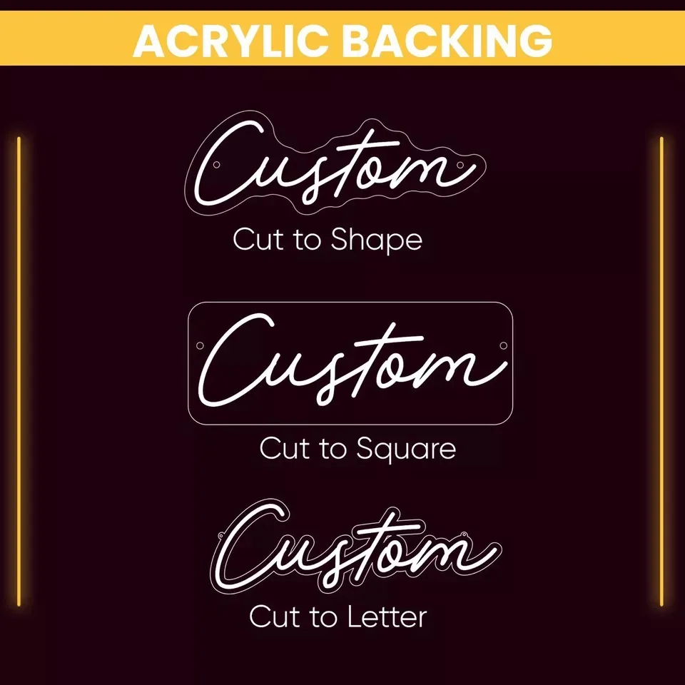 Custom Neon Signs LED Personalized Wall Decor Acrylic Custom Neon Light Sign Shop Store Nail Hair Salon Bar Club Room Bedroom