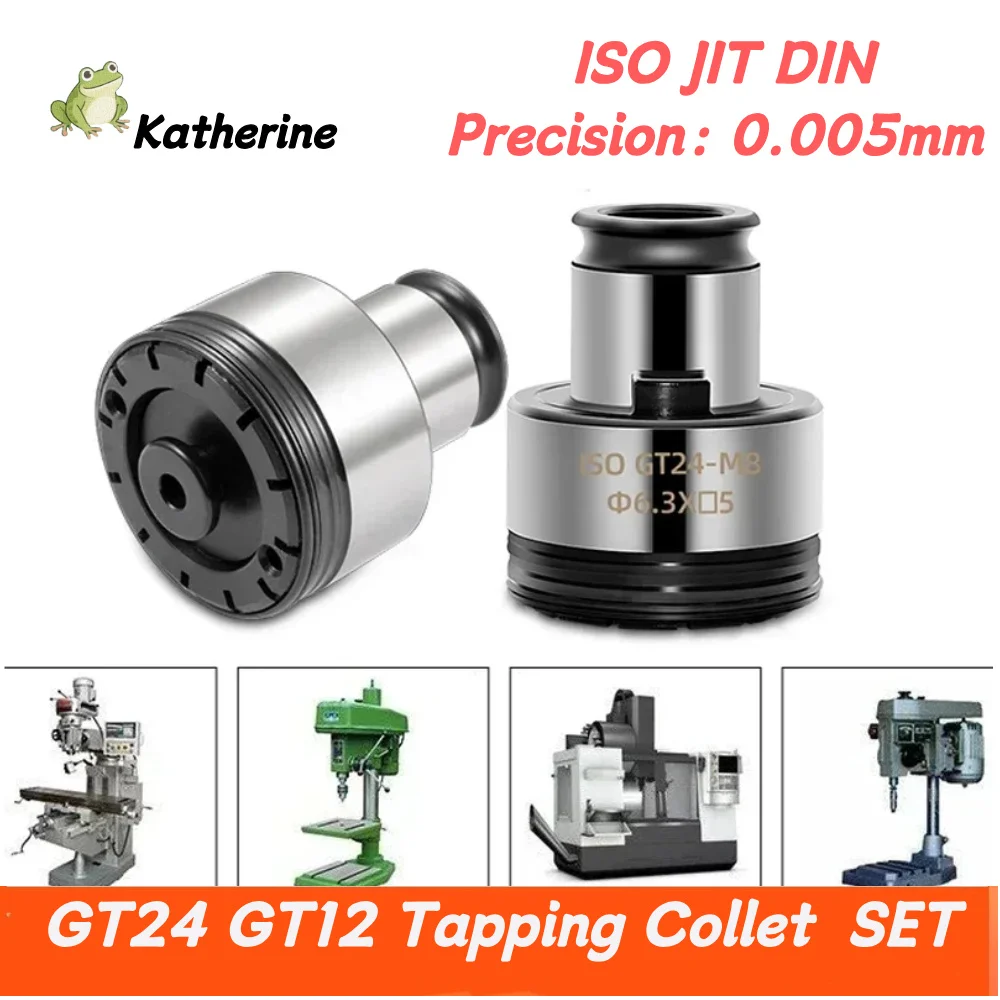

GT12 GT24 TC820 TC312 Цанговый патрон для нарезания резьбы M4 M6 M8 M10 M12 M14 Саморезной патрон Телескопический держатель инструмента ISO DIN JIS Перегрузка
