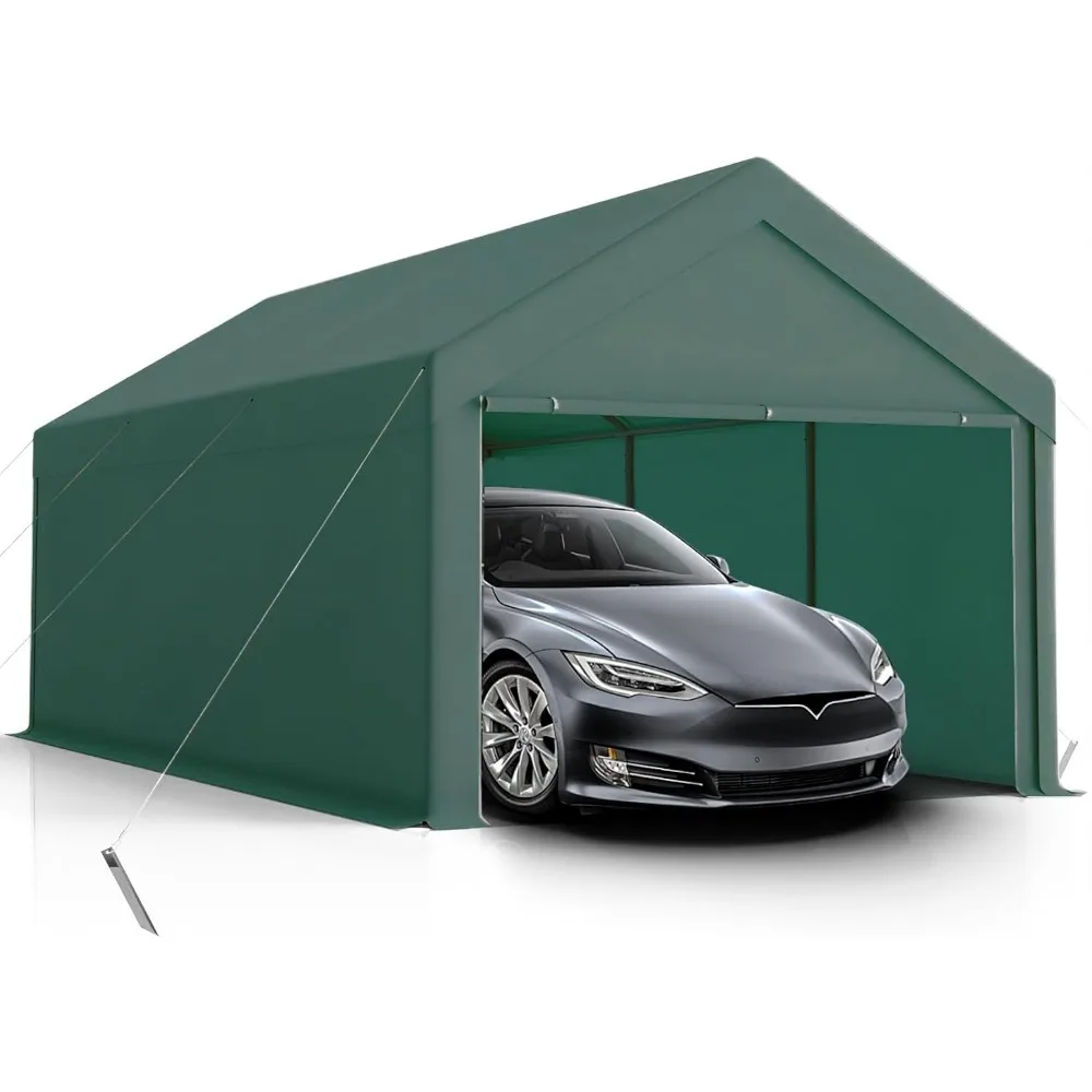 

Carport 10x20 FT Heavy Duty Portable Garage, Carport Canopy with Removable Sidewalls & Doors, All Weather Canopy Car Port Shed w