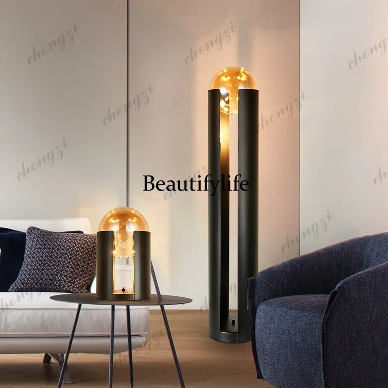 F181 Luxury Floor Lamp Black Iron LED Nordic Living Room Hotel Bedside Floor Light Home Art Decor Standing Light Minimalist Desk