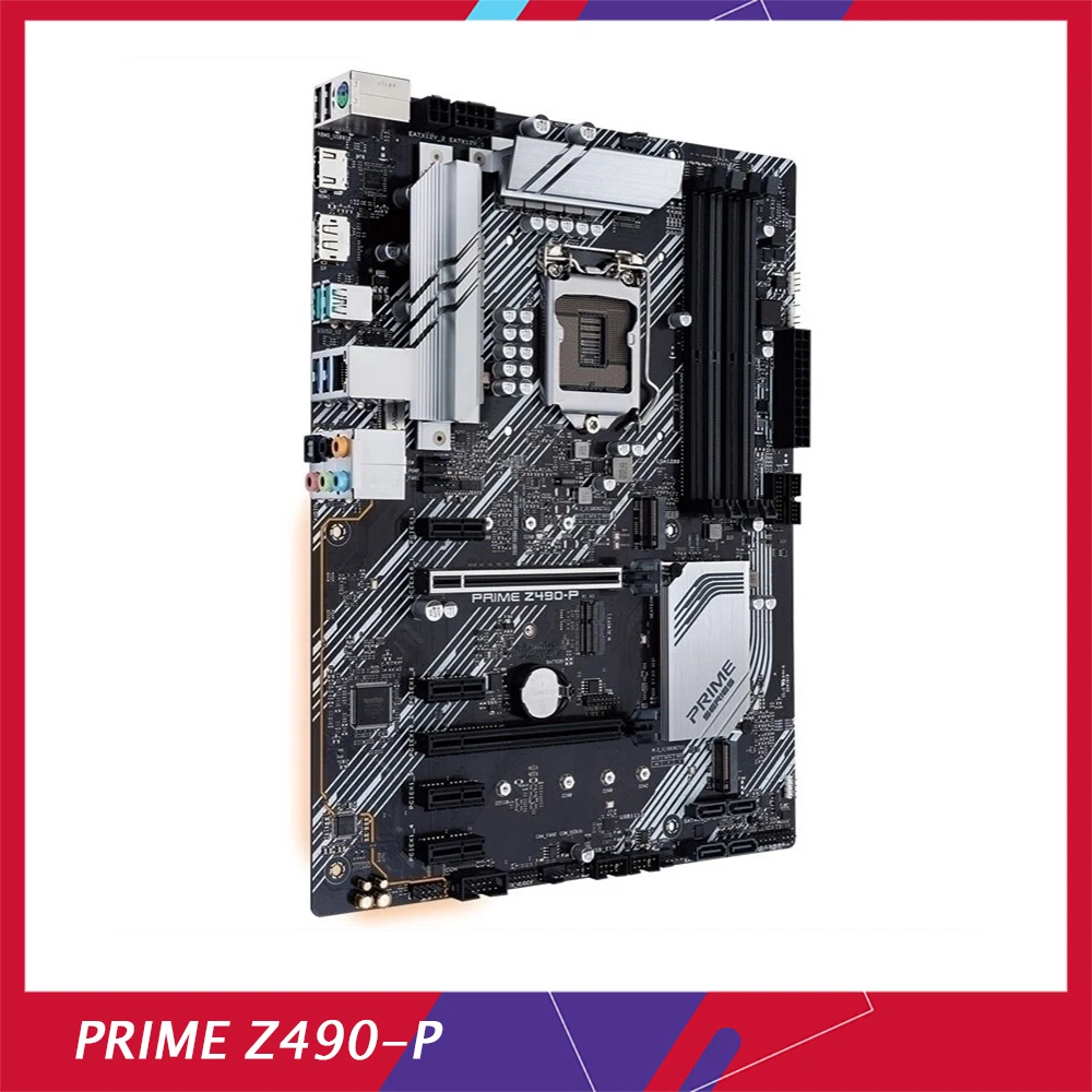 100% Working Desktop Motherboard PRIME Z490-P LGA 1200 Support I5-10600K DDR4 Fully Tested Good Quality