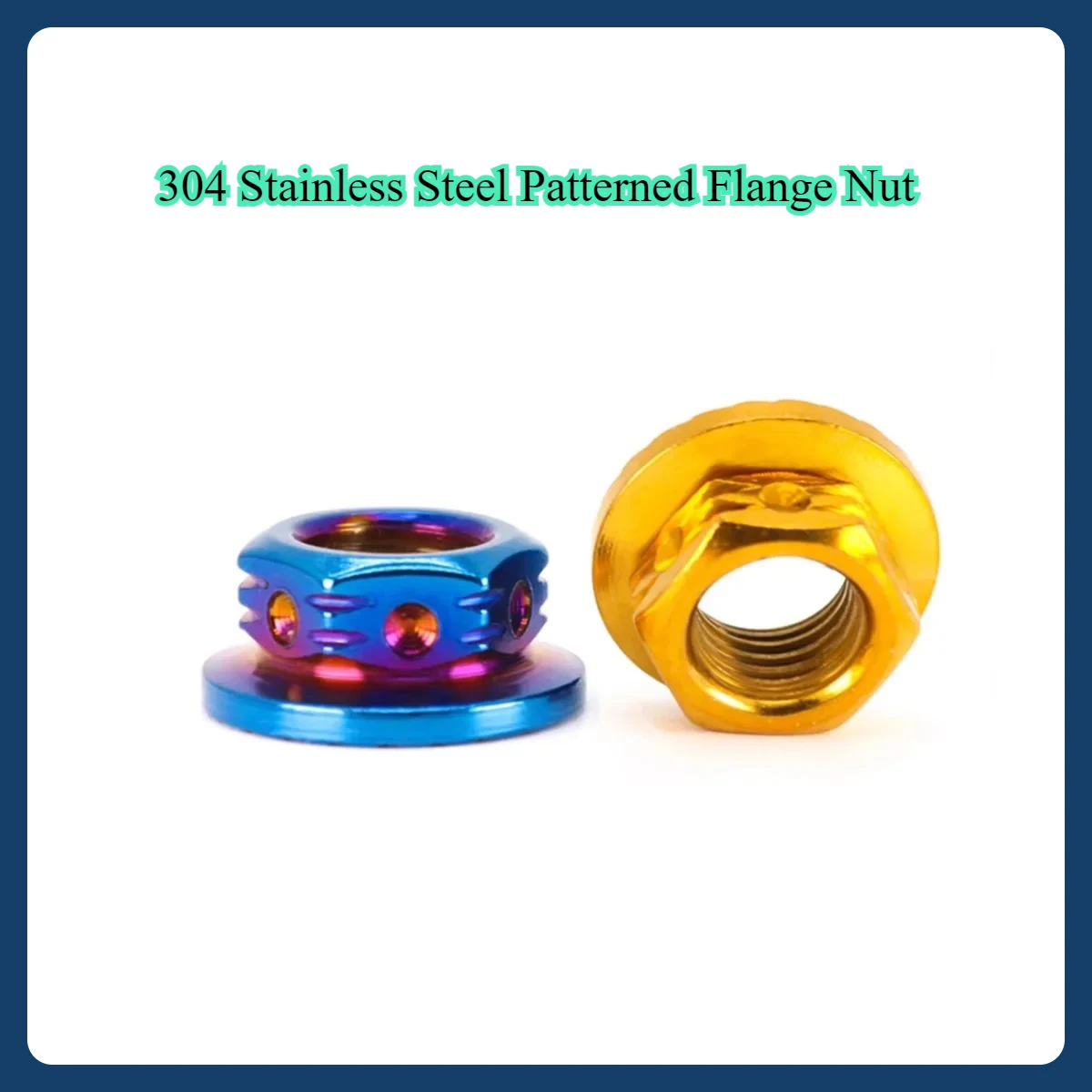 

304 Stainless Steel Patterned Flange Nut/Motorcycle Rear Axle Modification Nut Electric Motorcycle / Patterned Serrated Nut