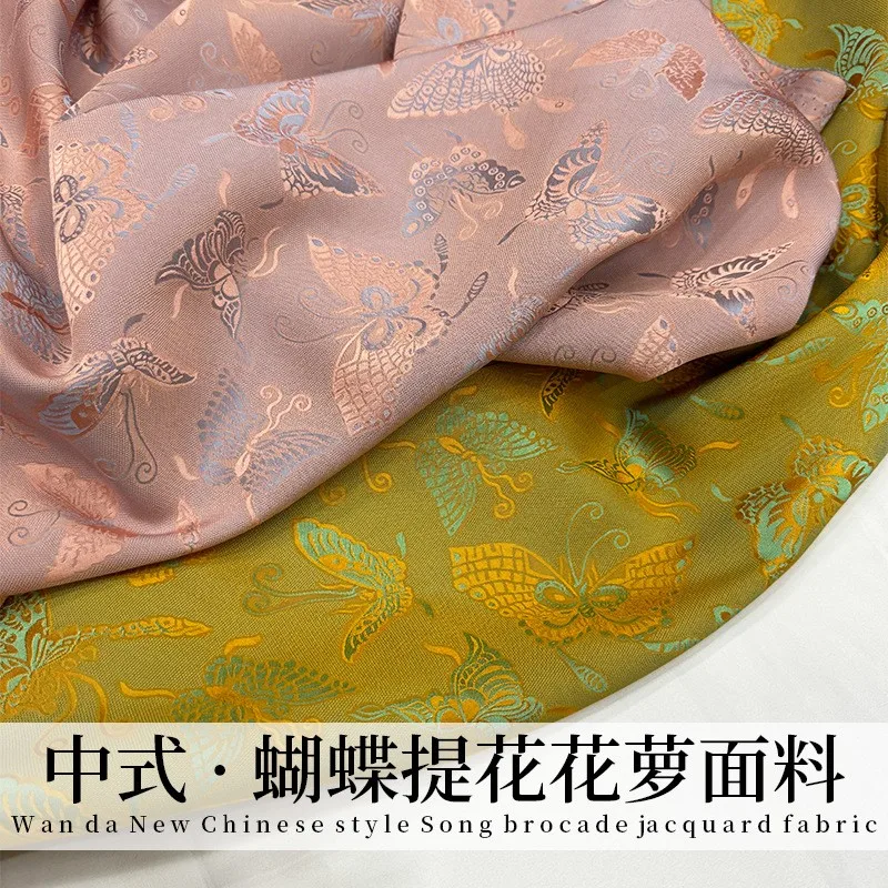 

New Chinese-style jacquard perforated flower ivy fabric for traditional Chinese style armor and dress