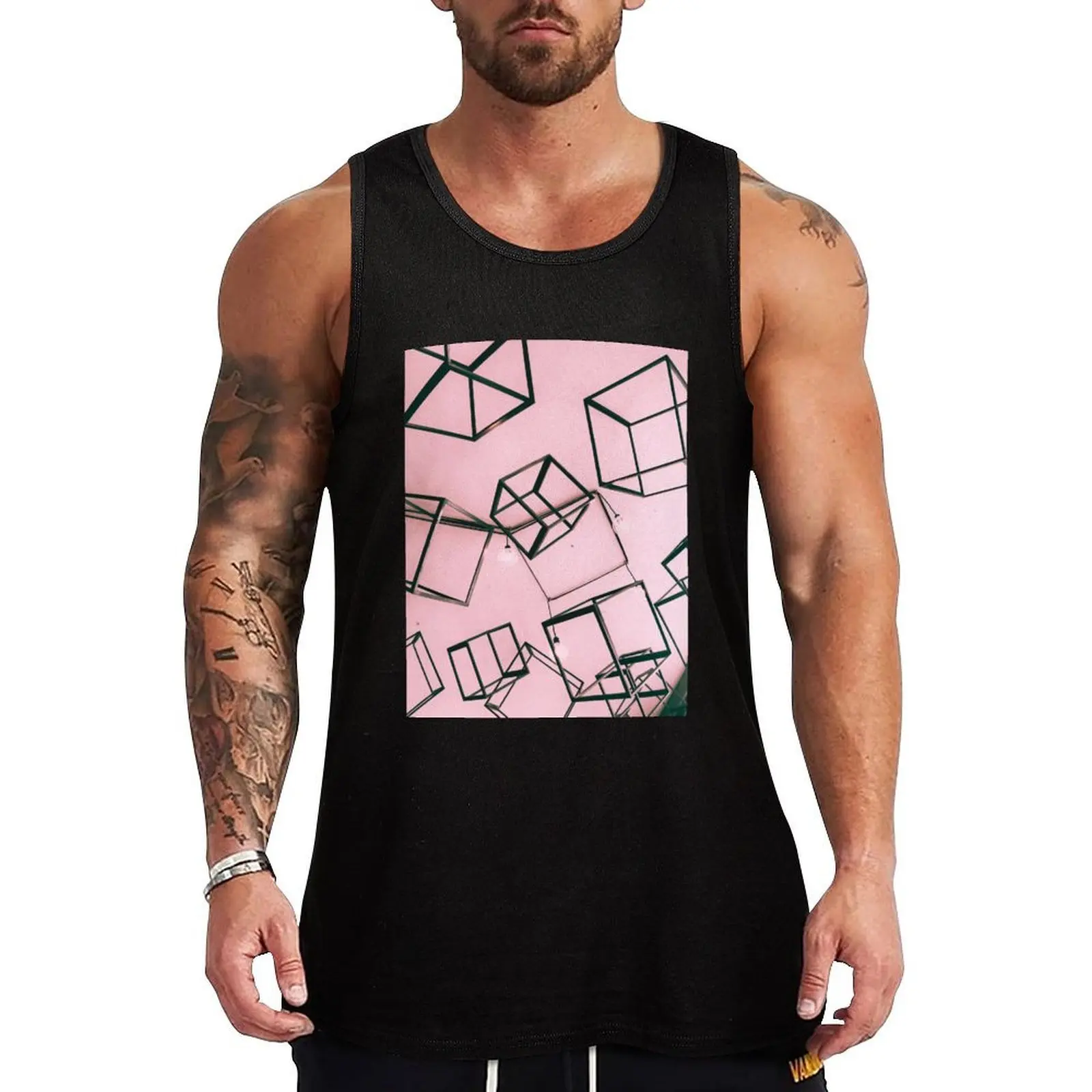 

Art Design boxes Tank Top Solid Tone Tank Top Simple Casual Everyday Wear