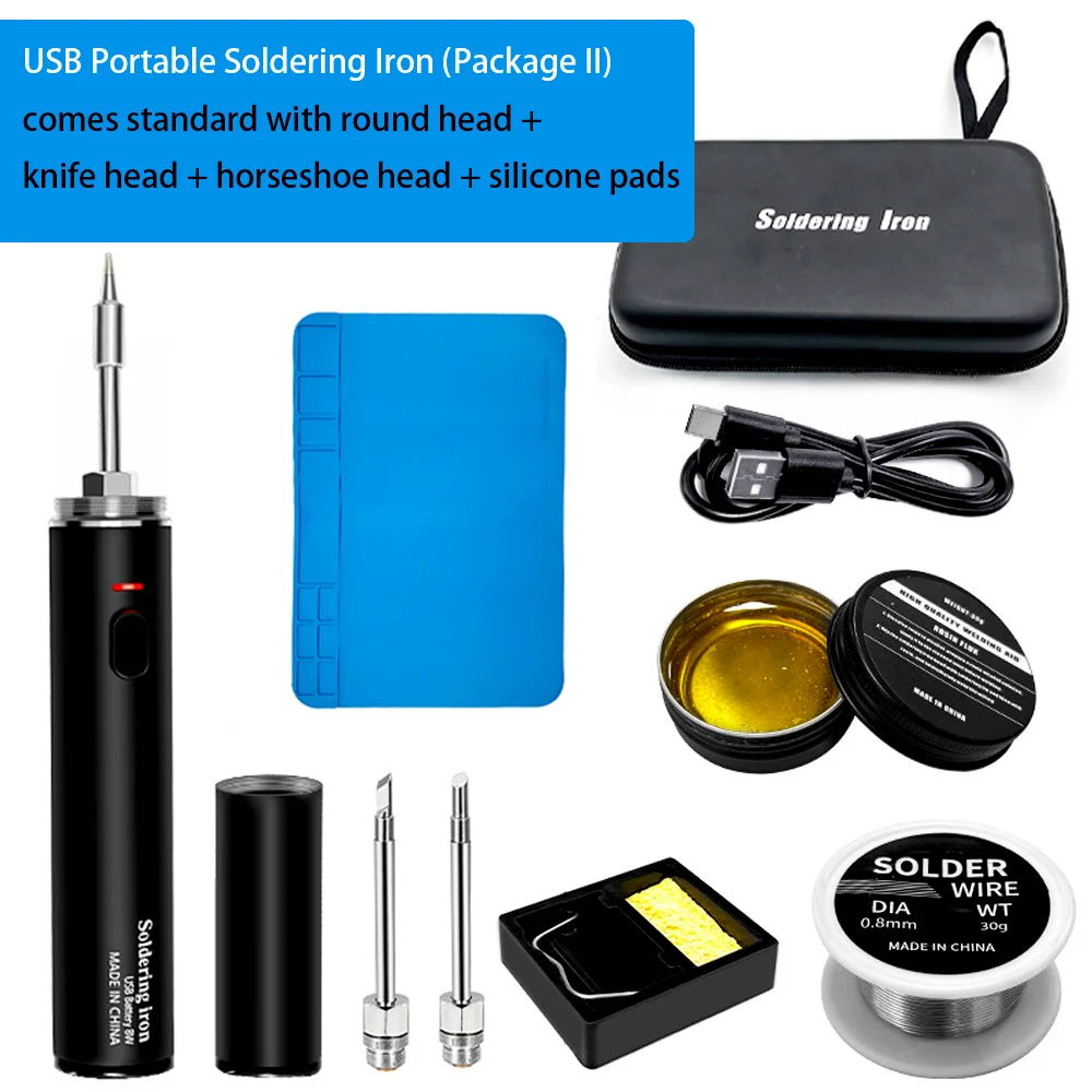 USB Wireless Electric Soldering Iron High Power 1800mAh Battery Rechargeable Soldering Iron Set Portable Repair Welding Tools