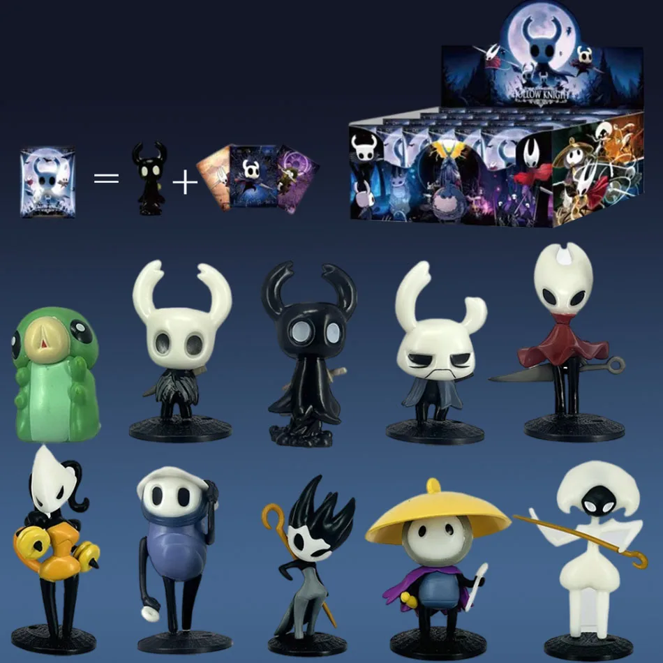 

Набор из 2-24 фигурок аниме-персонажей Hollow Knight: Игровые фигурки Рыцаря/Хорнета, ПВХ-модели, куклы, украшения, подарки. Хит продаж.
