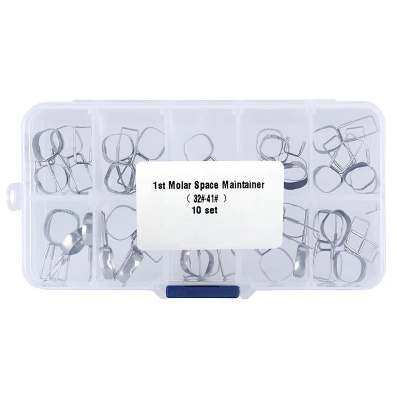 40PCS Dental Orthodontic Space Maintainer 1st Molar Band Loops Dental Ortho 2nd Molar Gap Retainer 32#-41# Dentistry Materials