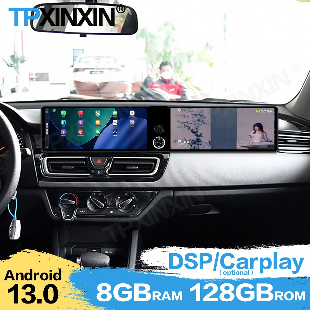 كوالكوم شاشة مزدوجة أندرويد 13 لكيا فورتي 2018 2019 راديو السيارة ستيريو السيارات مشغل وسائط متعددة نظام تحديد المواقع والملاحة رئيس وحدة