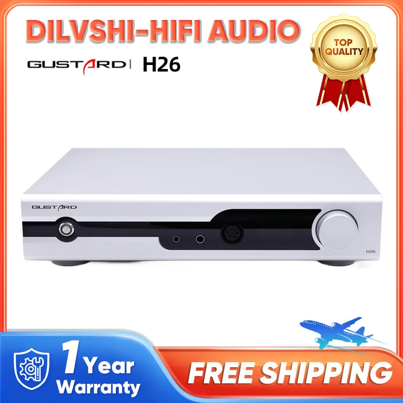 

Gustard H26 Fully Balanced Discrete Class A Amp HiFi Audio Headphone Amplifier 2 Gains with Remote Control Pure Preamp Output