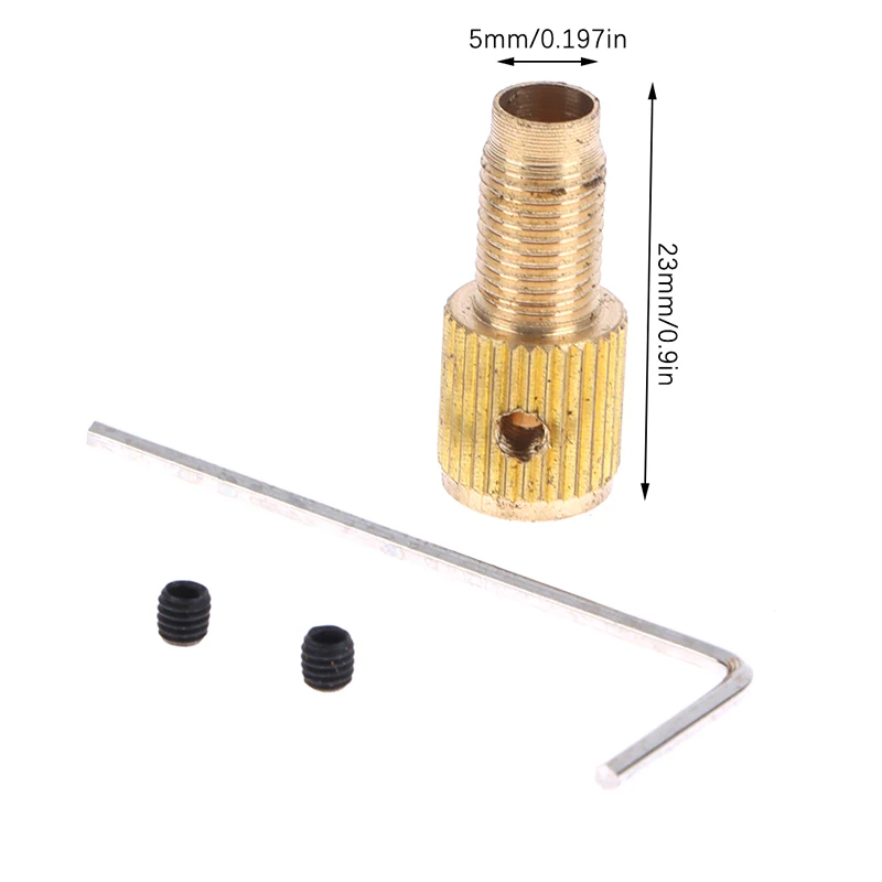 Self-Tightening Mini Brass Drill Chucks Collet Bits Clamp Chuck Connecting Rod M7 M8 Drill Chuck Adapter 2/2.35/3.17/4/5mm