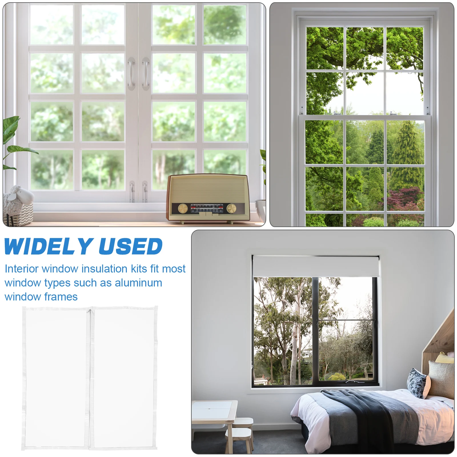 

Insulation Film Curtains Window Clear for Winter Seals Windows from Cold Air Thermal