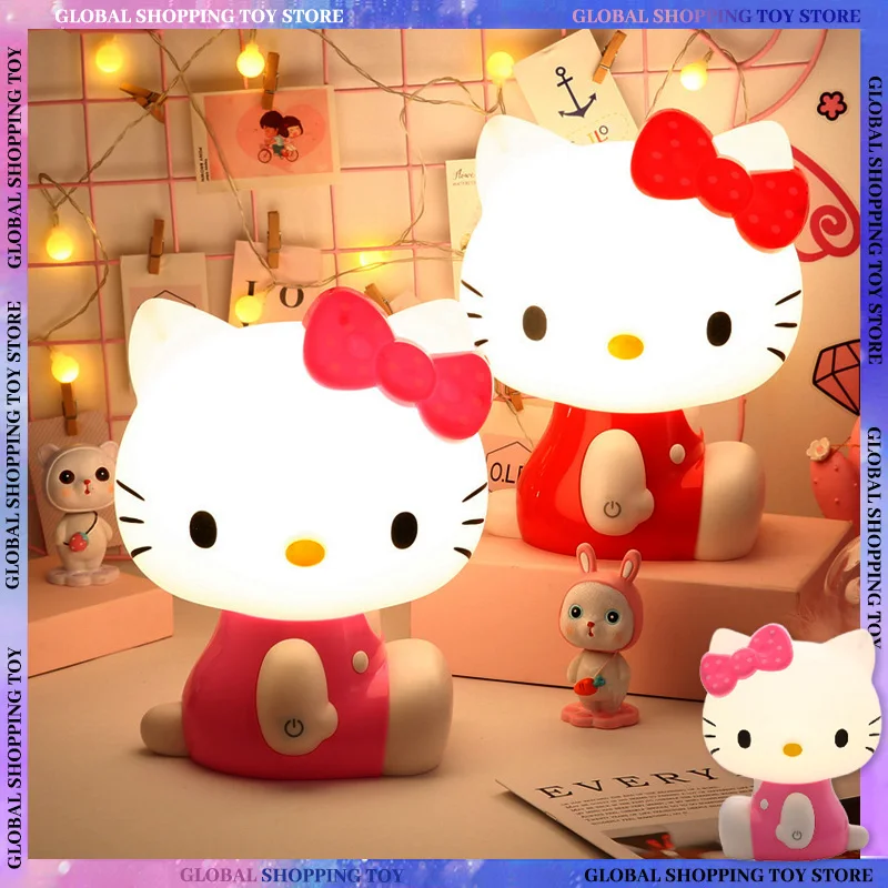 

3d-лампа Hello Kitty для детской комнаты, компактная ночник с сенсорным управлением, с подключаемой штепсельной вилкой, для детской комнаты, для сна мечты, для защиты глаз, прикроватный Декор для комнаты