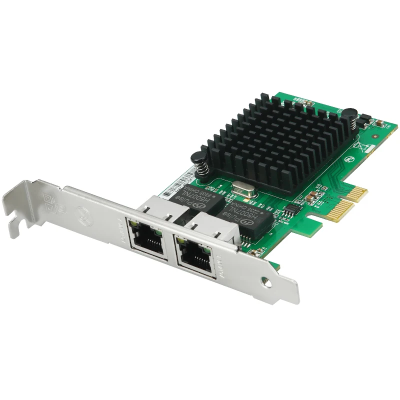 듀얼 포트 PCIe 기가비트 이더넷 카드, 2x1000Mbps LAN 어댑터 RJ45, Windows/Linux용 데스크탑 PC/서버용 PCI-E X1 네트워크 카드