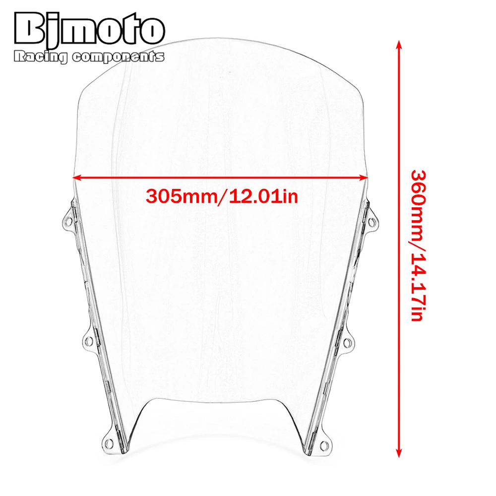 GSX8R PC Plastic Motorcycle Street Bike Windshield Windscreen For Suzuki GSX-8R 2023 2024 2025