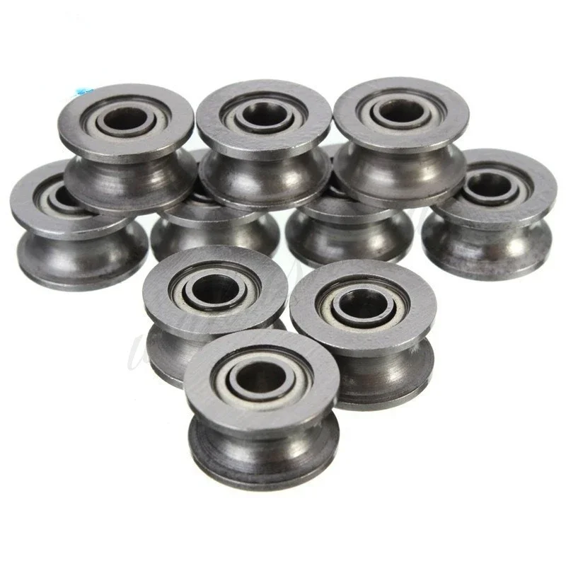 

10pcs U624zz U624 U Groove Deep Ball Bearing 4x13x7mm For 5.5mm Shaft Carbon Steel U623 V623