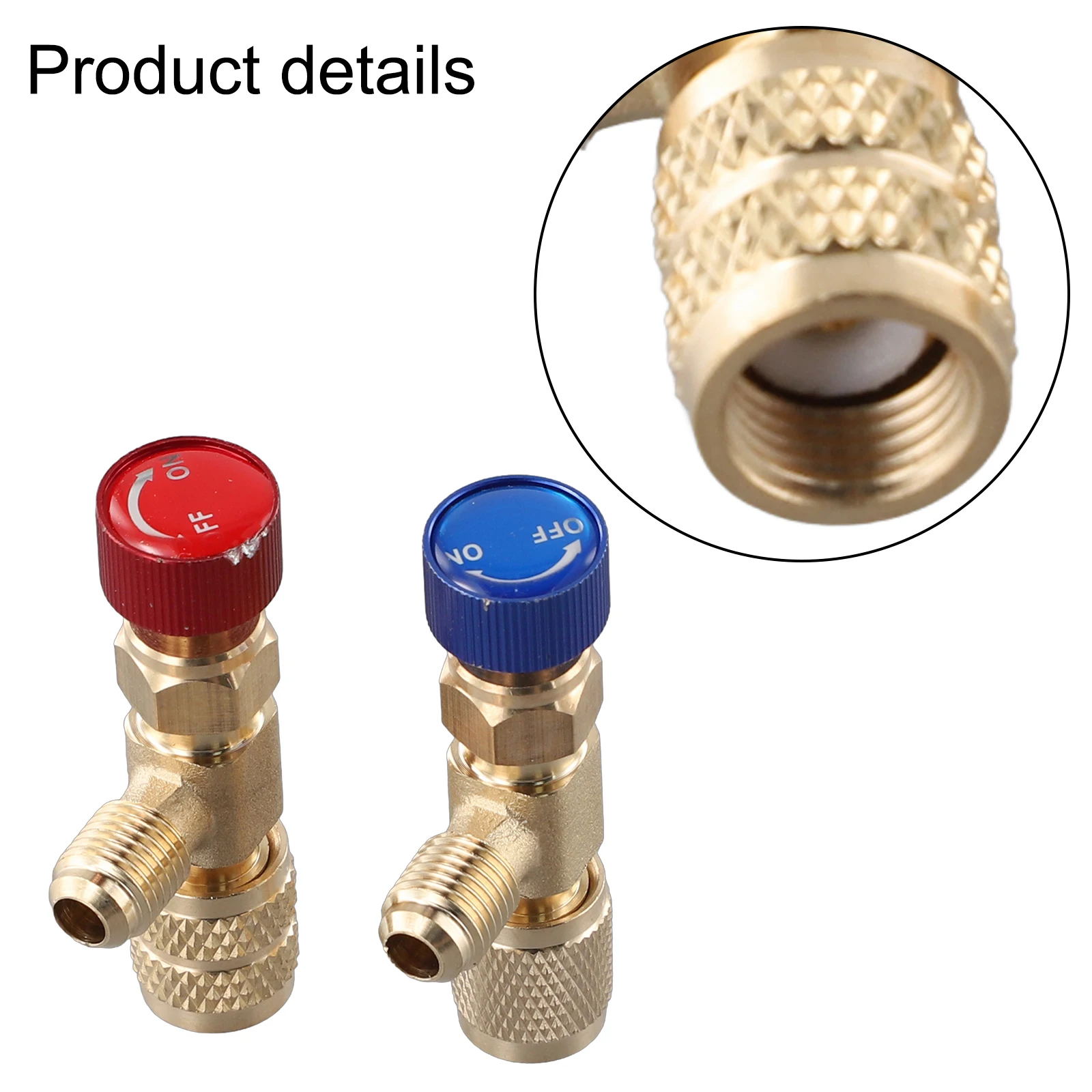 

2pcs Air Conditioning Fluorine Safety Valve Manual Valve Adapter R22 R410 Connector Brass Control Valves Refrigeration Systems