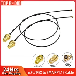 U.FL IPX IPEX UFL to RP-SMA Female Bulkhead Antenna WiFi Pigtail SMA Connector 1.13 Cable For PCI Card Wireless Router